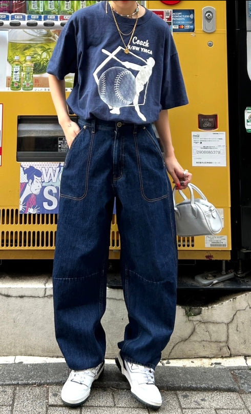 刺繍カーブデニム